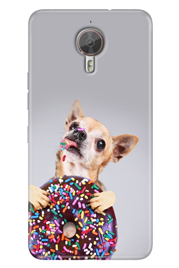 General Mobile Gm 5 Plus Case Patterned Trend Silicone Donut Dog