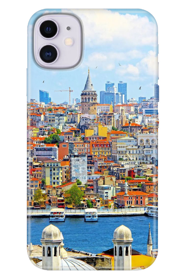 Apple iPhone 11 Case Colorful Themed Patterned Tpu iPhone 11 Silicone Istanbul