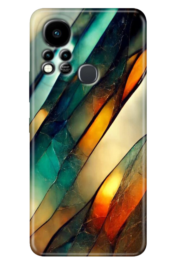 Infinix Hot 11S Compatible Case Colorful Tpu Silicone Flora Marble
