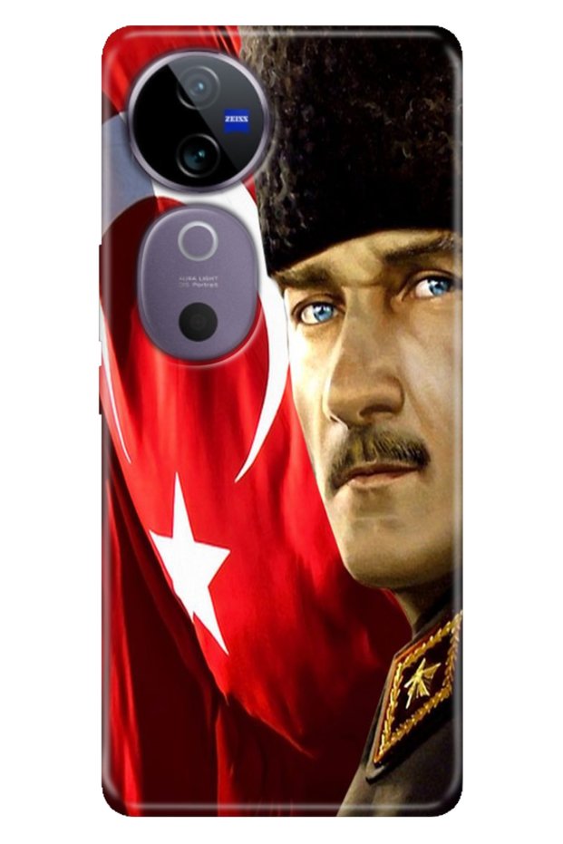 Vivo V40 Case Patterned Themed Flexible Silicone Mustafa Kemal