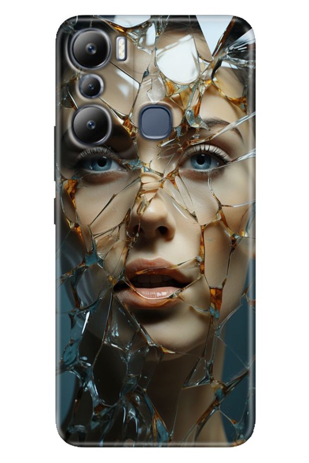 Infinix Hot 20I Case Flexible Silicone Cover Cover Glass Broken
