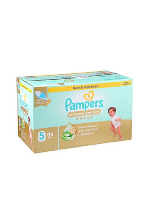 Pampers Complete Comfort Diapers Size 5 Box of 84 Diapers
