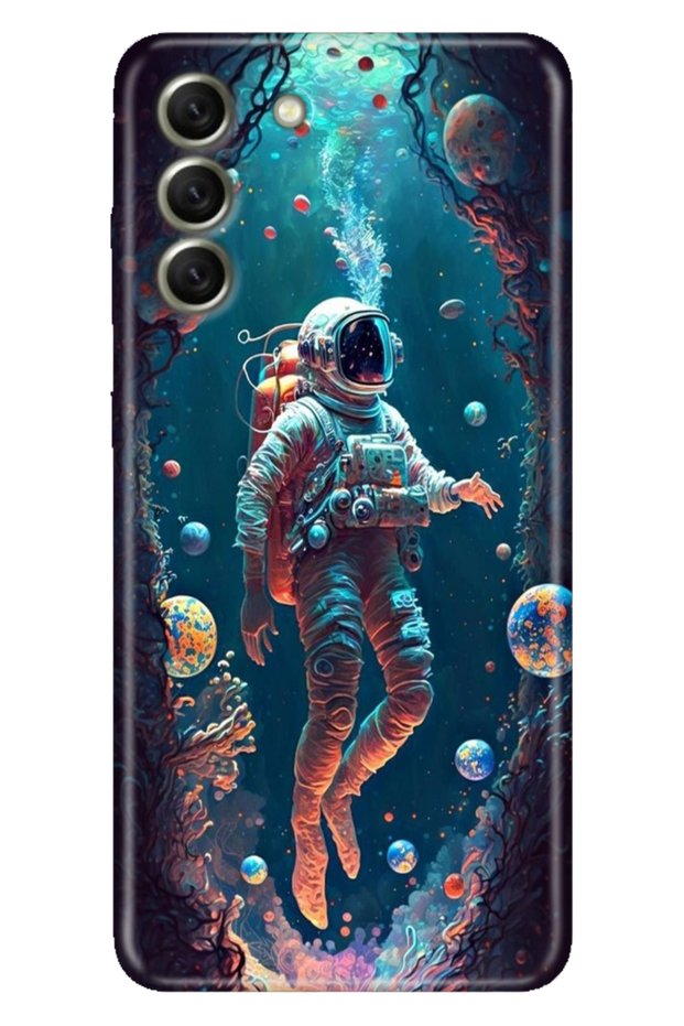 Case for Samsung Galaxy S21 Fe Color Tpu Uv Printed Patterned Silicone Astronaut