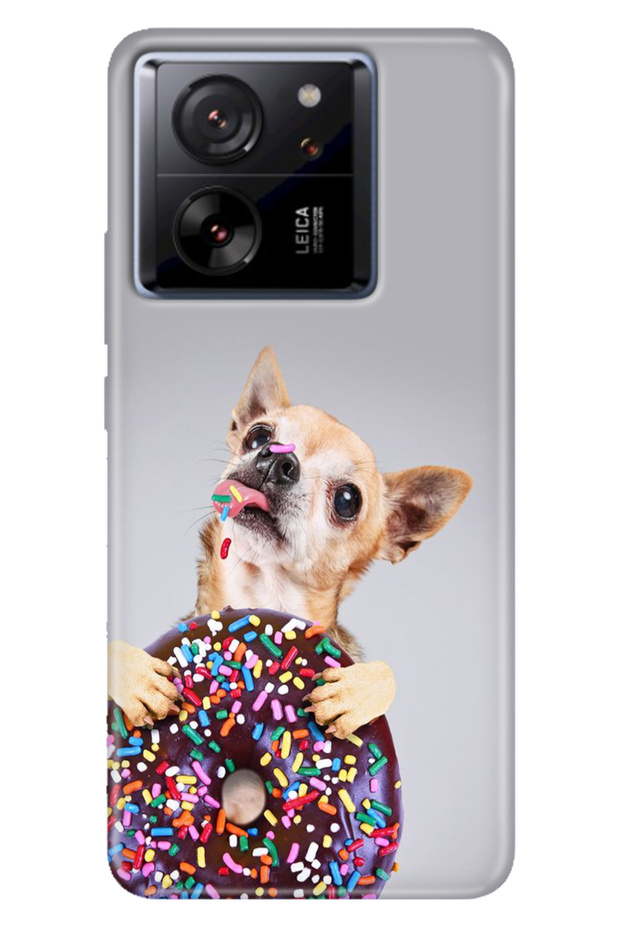 Xiaomi Mi 13t - 13t Pro Case Colorful Patterned Print Design Silicone Donut Dog