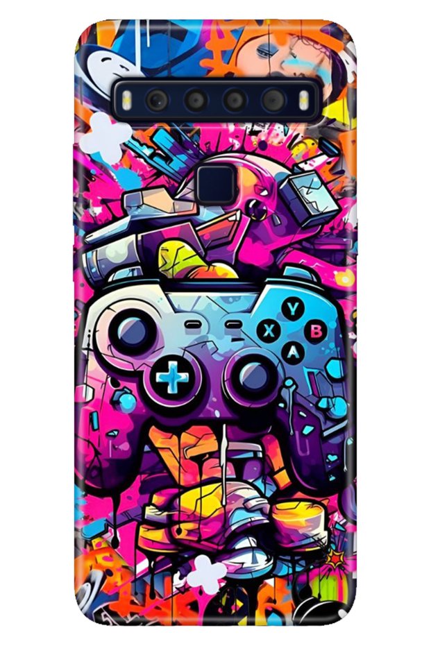 Tcl 10L Case Printed 6.53'' Silicone Colorful Illustrated Back Cover Gamer