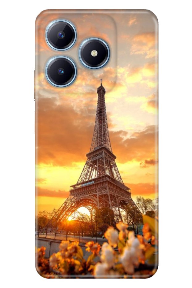 Realme C63 Case Colorful Printed Silicone Eiffel