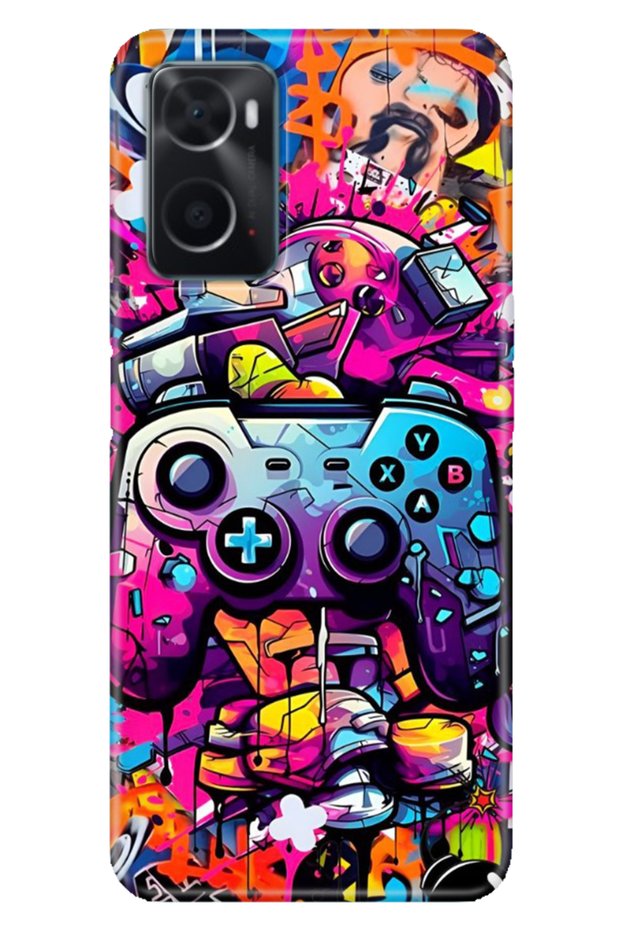 Oppo A76 Case Colorful Special Themed Patterned Silicone Tpu Stock Gamer