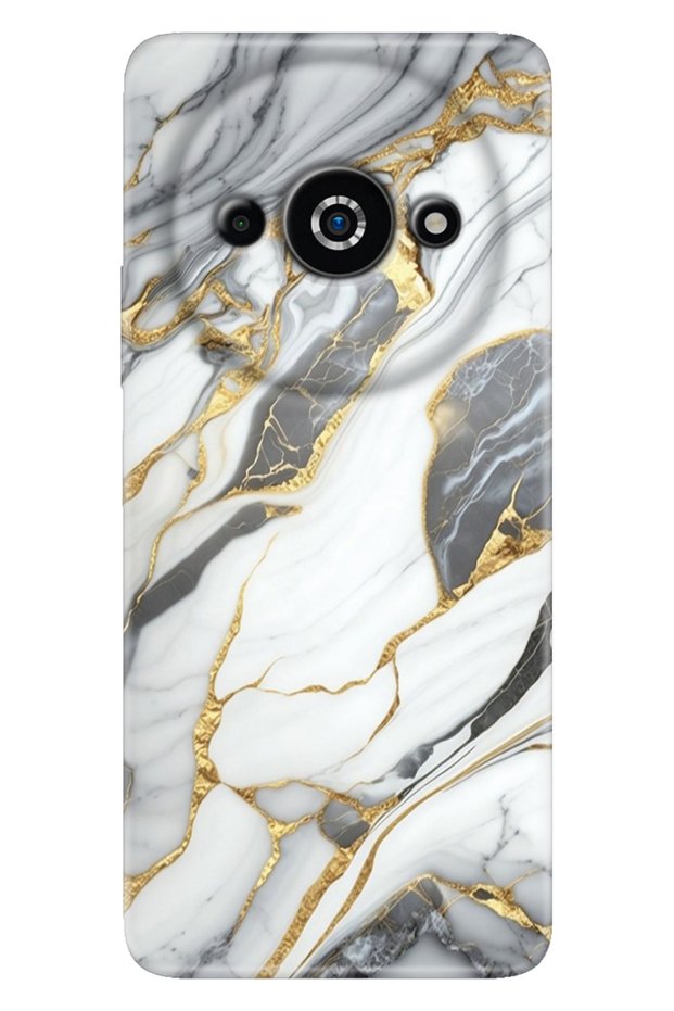 غلاف هاتف Xiaomi Poco C61 بتصميم رخام سيليكون مطبوع