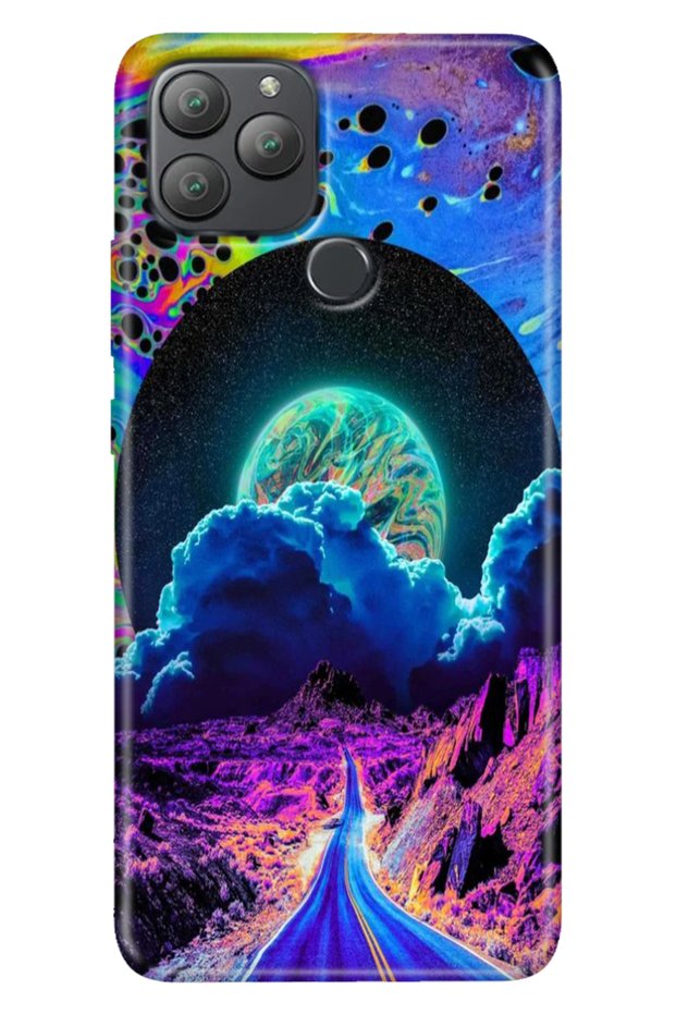 General Mobile Gm 22 Plus Case Patterned Flexible Silicone Uv Dream Road