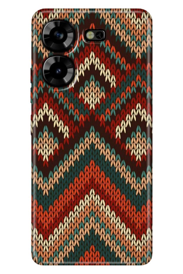 Tecno Pova 5 Case Colorful Flexible Silicone Themed Patterned Tpu Zigzag