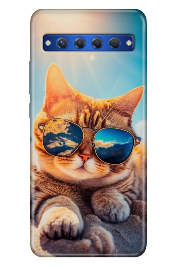 حافظة TCL 10 Plus من السيليكون الملون بنمط TPU Cat