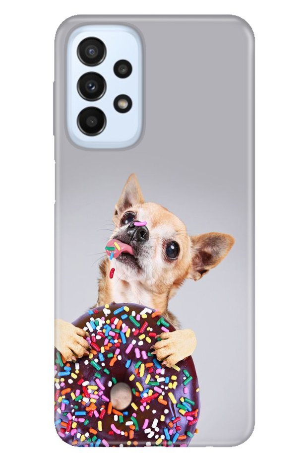 Samsung Galaxy A23 Case Colorful Custom Themed Patterned Silicone Tpu Stock Donut Dog
