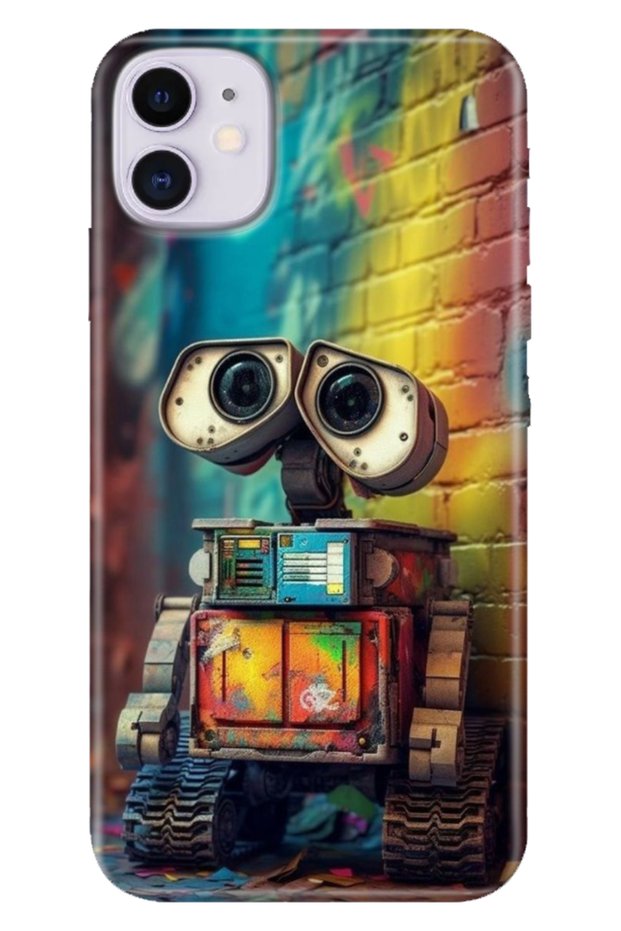 Apple iPhone 11 Case Colorful Themed Patterned Tpu iPhone 11 Silicone Robotic