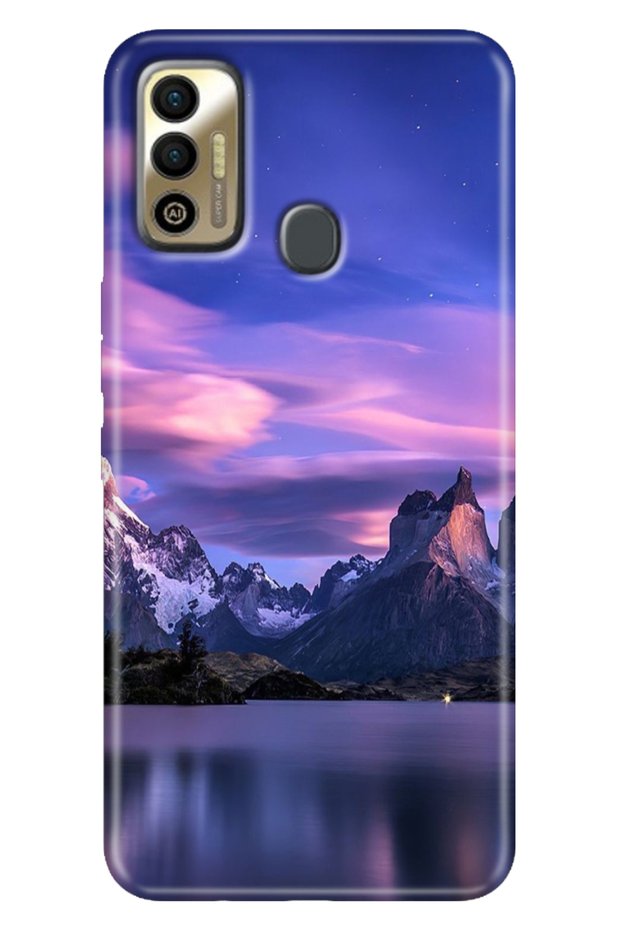 حافظة Tecno Spark 7 - 7T مصنوعة من مادة TPU ذات نمط ملون ومزخرف من السيليكون بنمط تكنو نورث
