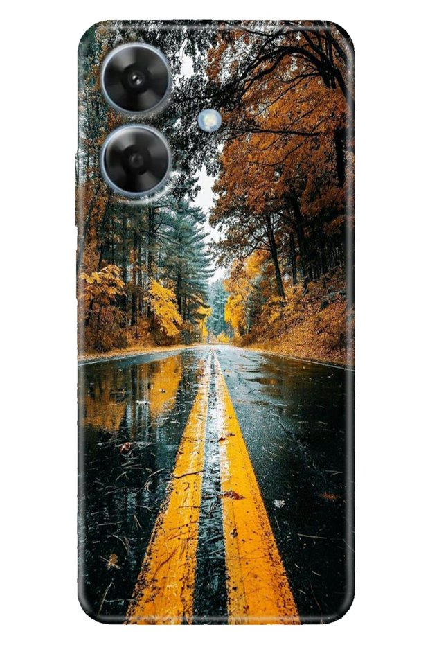 حافظة Realme Note 60 4G ملونة بتصميم مطبوع نمطًا من Road of Fear