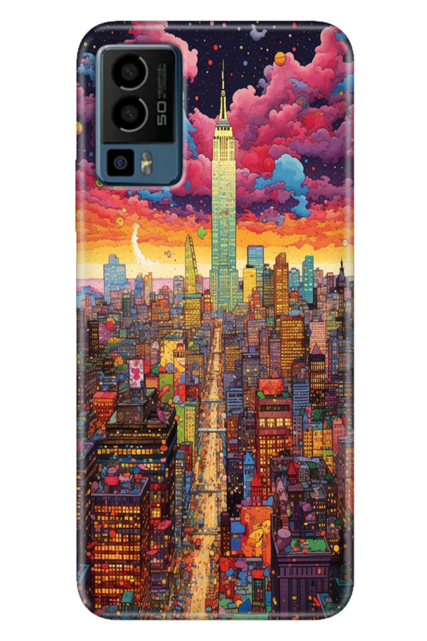 General Mobile Gm 23 Case Patterned Gm23 Silicone Case Uv Retro Newyork
