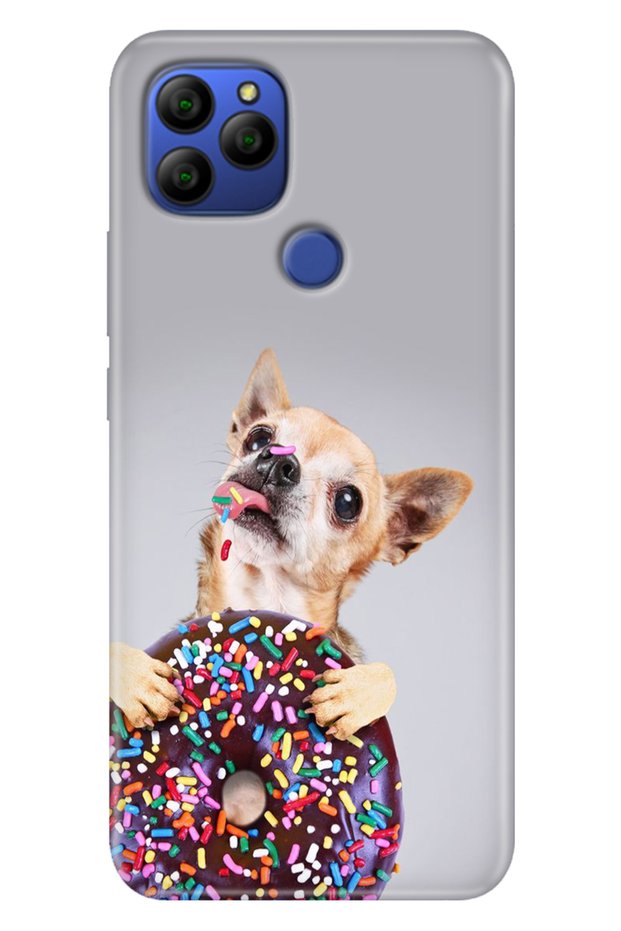 General Mobile Gm 21 Case Printed Silicone Case Uv Donut Dog