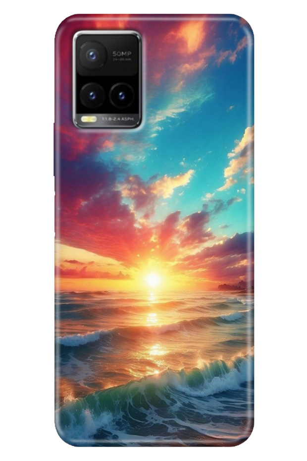 Case for Vivo Y21S Y33S Y32 Case Patterned Silicone Flexible Cover Ocean