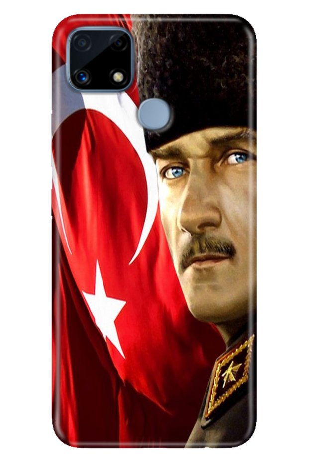 Realme C25 Case Patterned Silicone Colorful Phone Case Mustafa Kemal