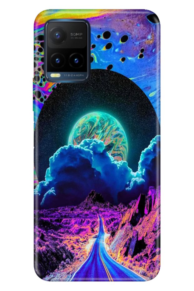 Vivo Y21S Case Colorful Tpu Uv Printed Patterned Silicone Dream Road