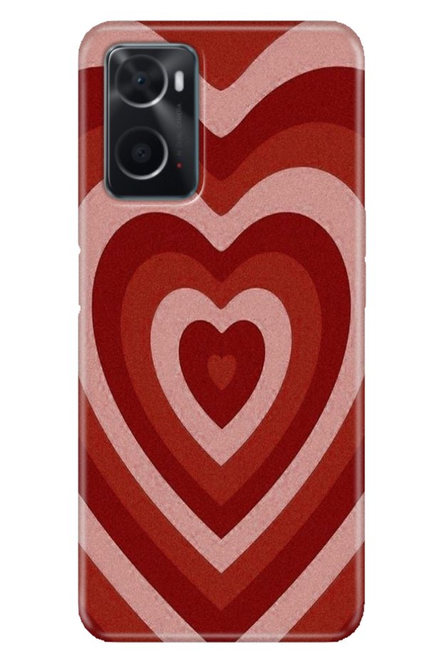 Oppo A76 Case Colorful Special Themed Patterned Silicone Tpu Stock Matte Heart