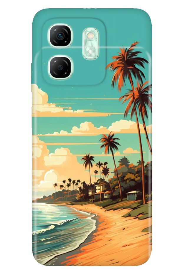 Infinix Hot 50I - Smart 9 Case Colorful Tpu Uv B Printed Patterned Silicone Malibu