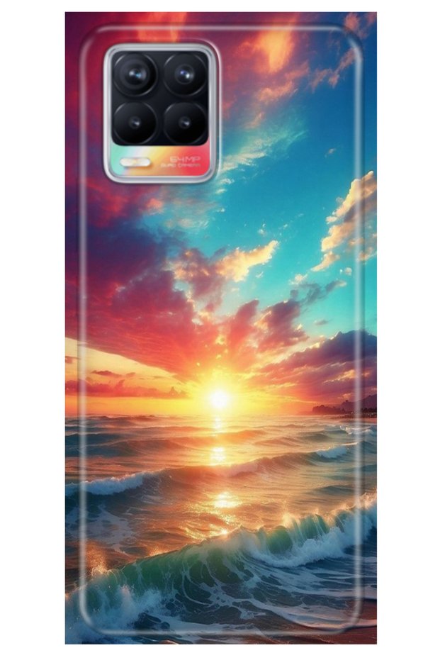 Realme 8 / Realme 8 Pro Case Colorful Flexible Silicone Themed Patterned Tpu Ocean