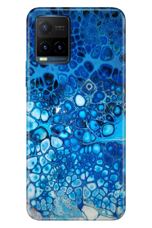 Vivo Y21S Case Colorful Tpu Uv Printed Patterned Silicone Deep Blue