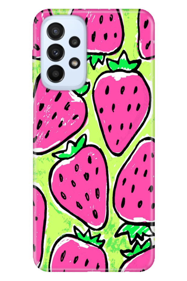 Samsung Galaxy A33 Case Colorful Special Themed Patterned Silicone Tpu Stock Strawberry