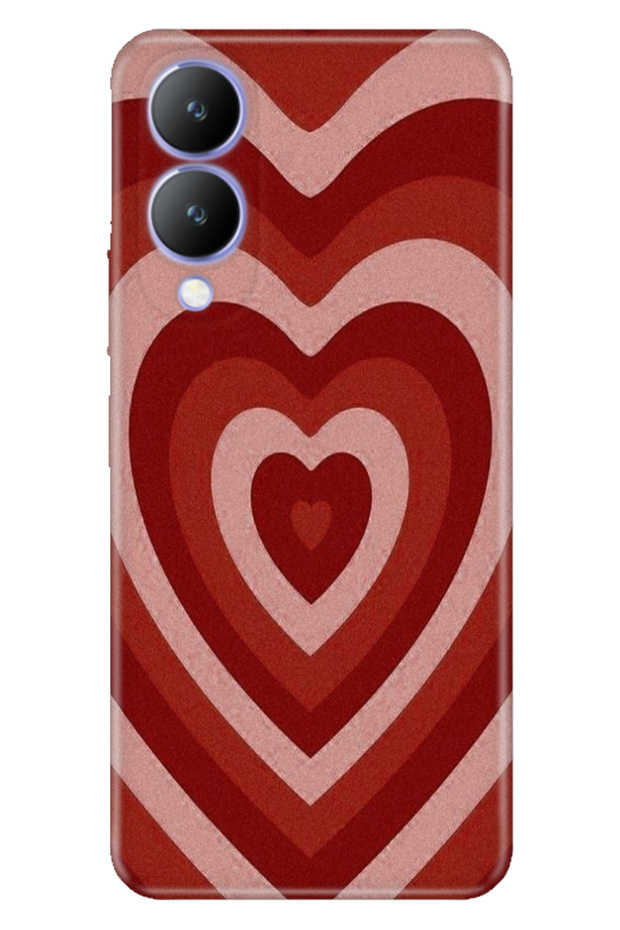 Cover Patterned Cover Colorful Silicone Cvr Matte Heart for Vivo Y17S Case