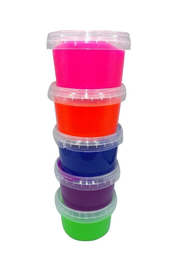 Fosforlu 5 Adet Slime Renkli Slime Kutulu Slimelar - 3