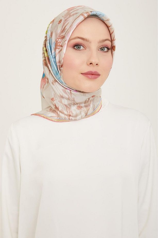İpek Eşarp 2024 Yaz - 9129-86 Soft Taş Twill - 1