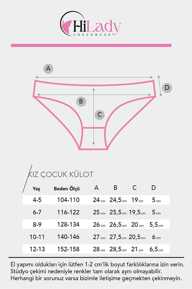 Kız Çocuk Külot, 10'lu Paket, Pamuklu Soft Renkler, Kız Çocuk Külot - 3