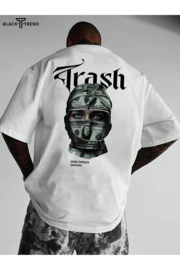 Oversize Cut Short Sleeve Printed T-Shirt