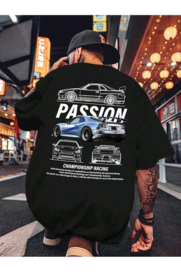 Oversize Cut Short Sleeve Printed T-Shirt