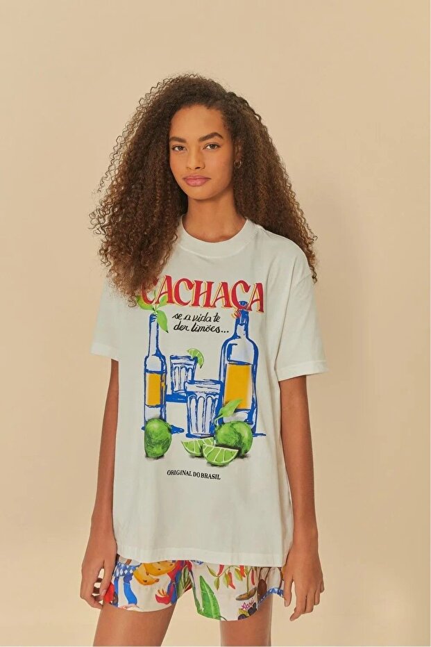 Oversize Cut Short Sleeve Printed T-Shirt