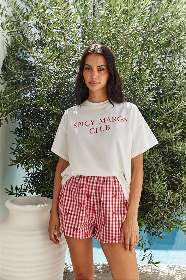 Oversize Cut Short Sleeve Printed T-Shirt