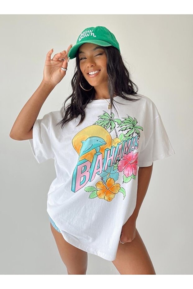 Oversized Short-Sleeve Printed T-Shirt