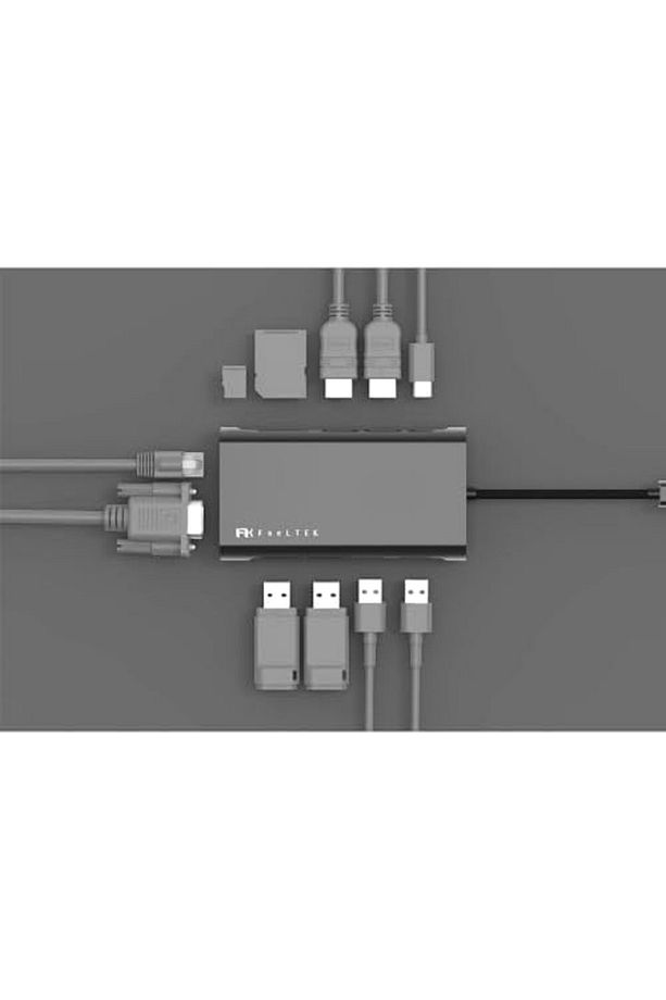 plamystical Type-C Adaptör USB Çoğaltıcı HDMI-VGA Ethernet Dönüştürücü 2XHDMI 4K Full HD - 2