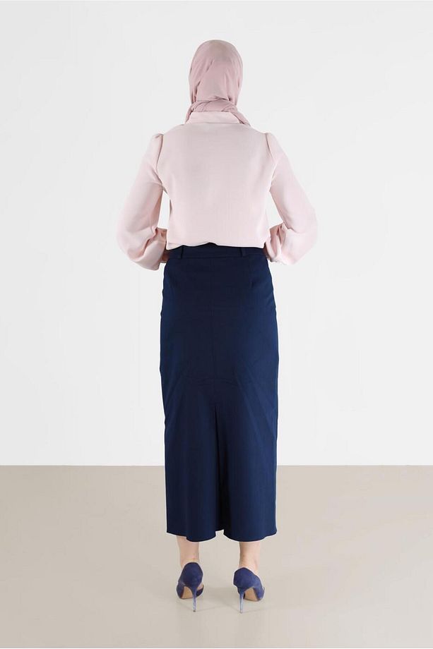 GİZLİ DÜĞMELİ KREP BLUZ 42339 - 3