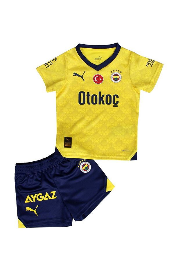 Orijinal Lisanslı 23-24 Sarı Çocuk Forma Set Hediyelik Ahşap Kutulu - 5
