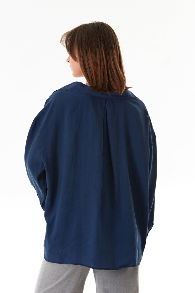 Basic Arkası Uzun Salaş Gömlek - 4