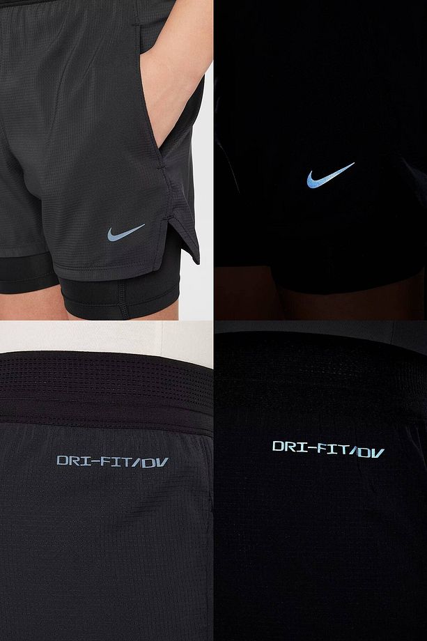 Multi Tech Dri Fit ADV Genç Çocuk 2in Taytlı Antrenman Şortu Siyah - 4