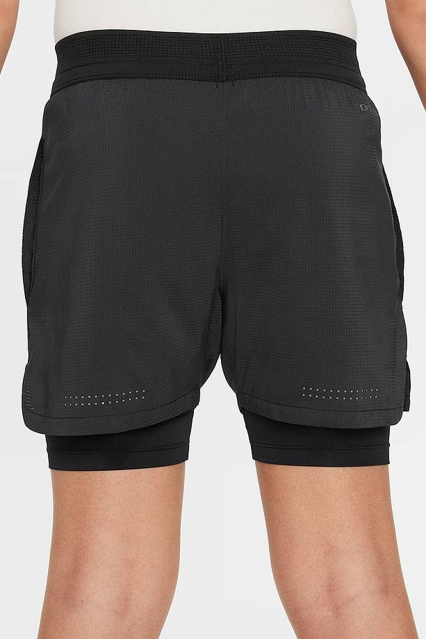 Multi Tech Dri Fit ADV Genç Çocuk 2in Taytlı Antrenman Şortu Siyah - 3