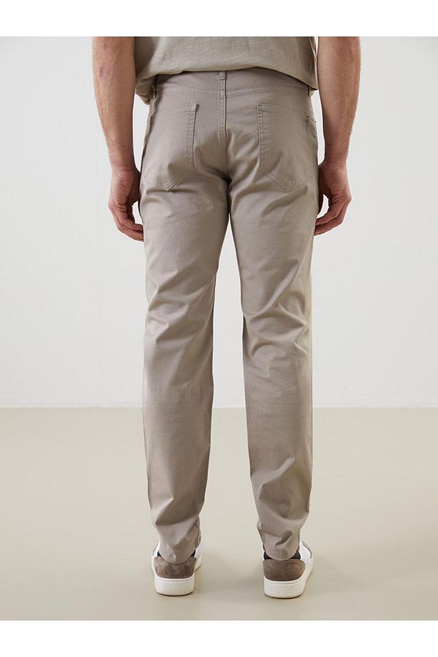 LCWAIKIKI Basic Dar Kalıp Gabardin Erkek Chino Pantolon - 4