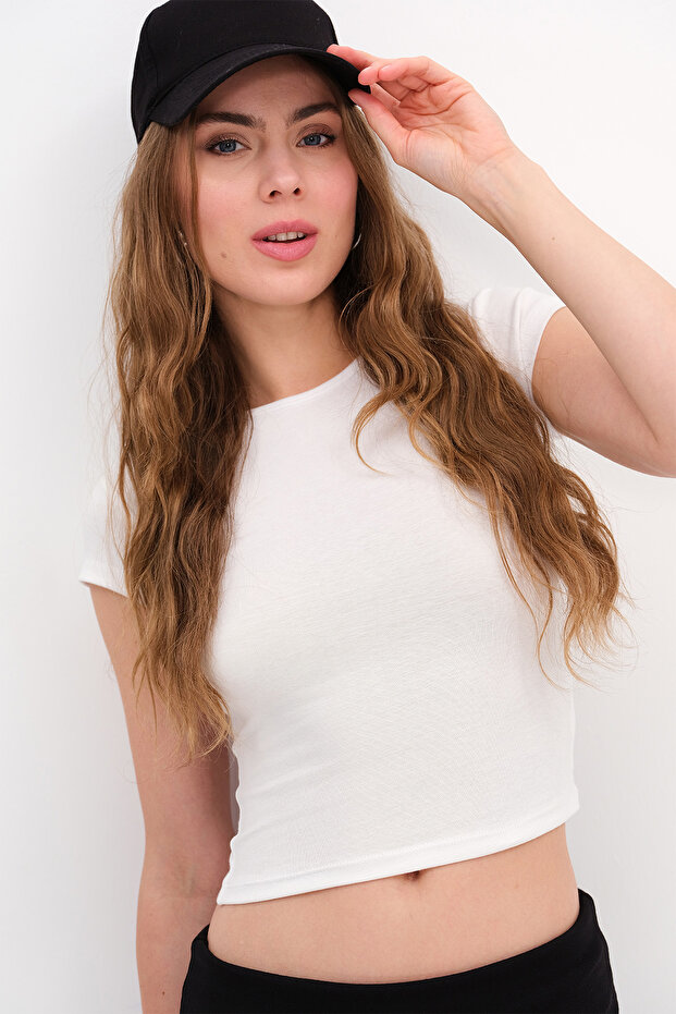 Kısa Kollu Basic T-shirt P1742 - 1