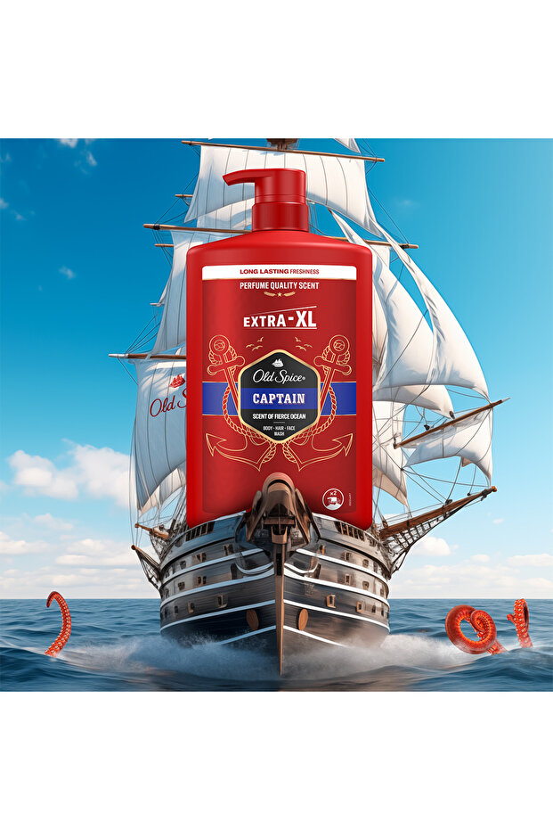 Old Spice Captain 3 in 1 Body Shower Gel and Shampoo - 7