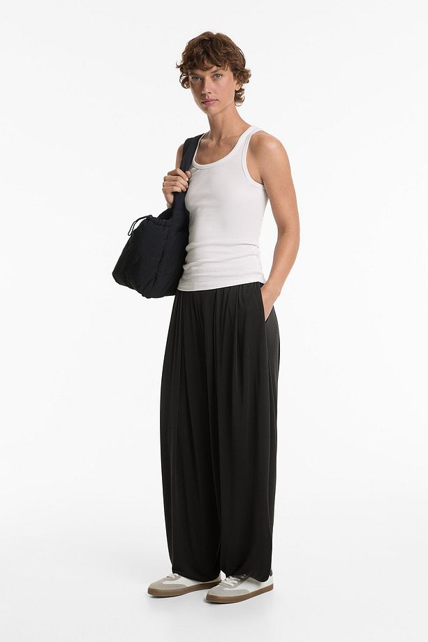 Modal karışımlı balon pantolon - 6