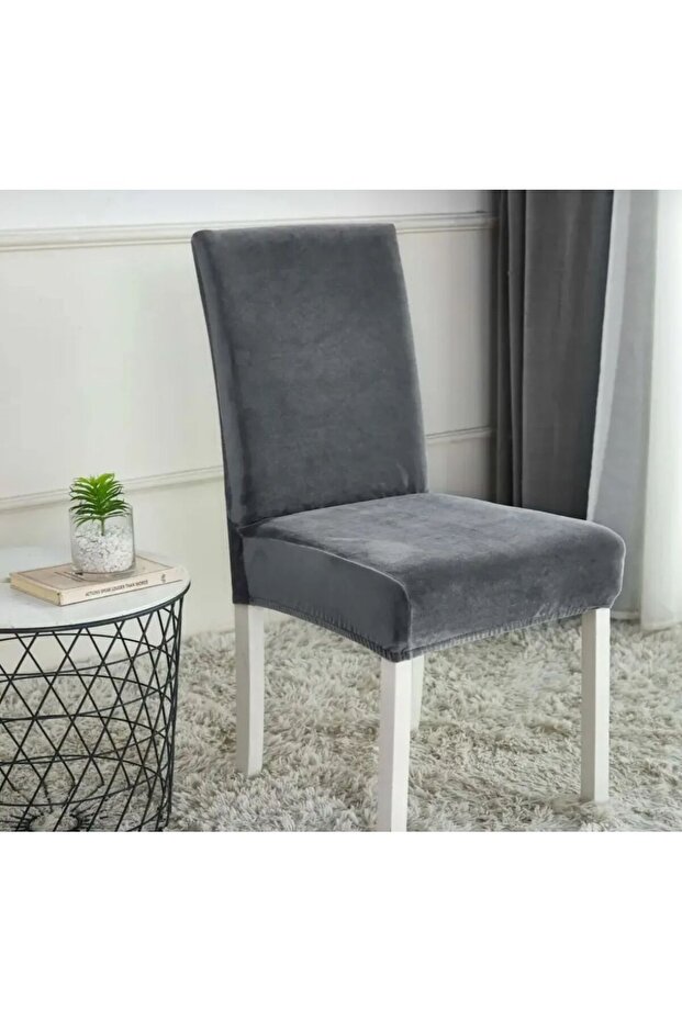 Velvet Fabric Washable 6-Piece Chair Cover