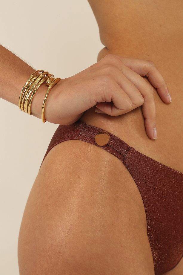 SUNNY simli gold aksesuarlı bikini takımı - 6